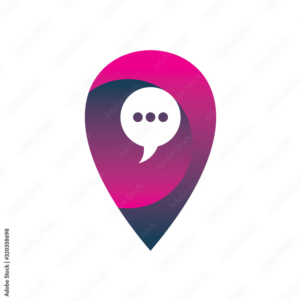 pin modern color chat logo design pin modern color chat logo design