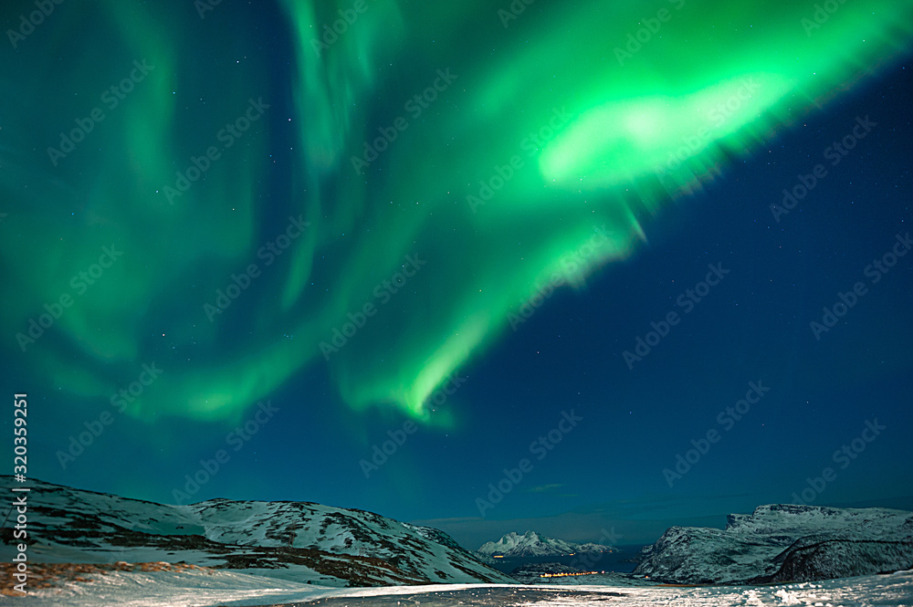 Fototapeta premium The polar lights in Norway,Tromso