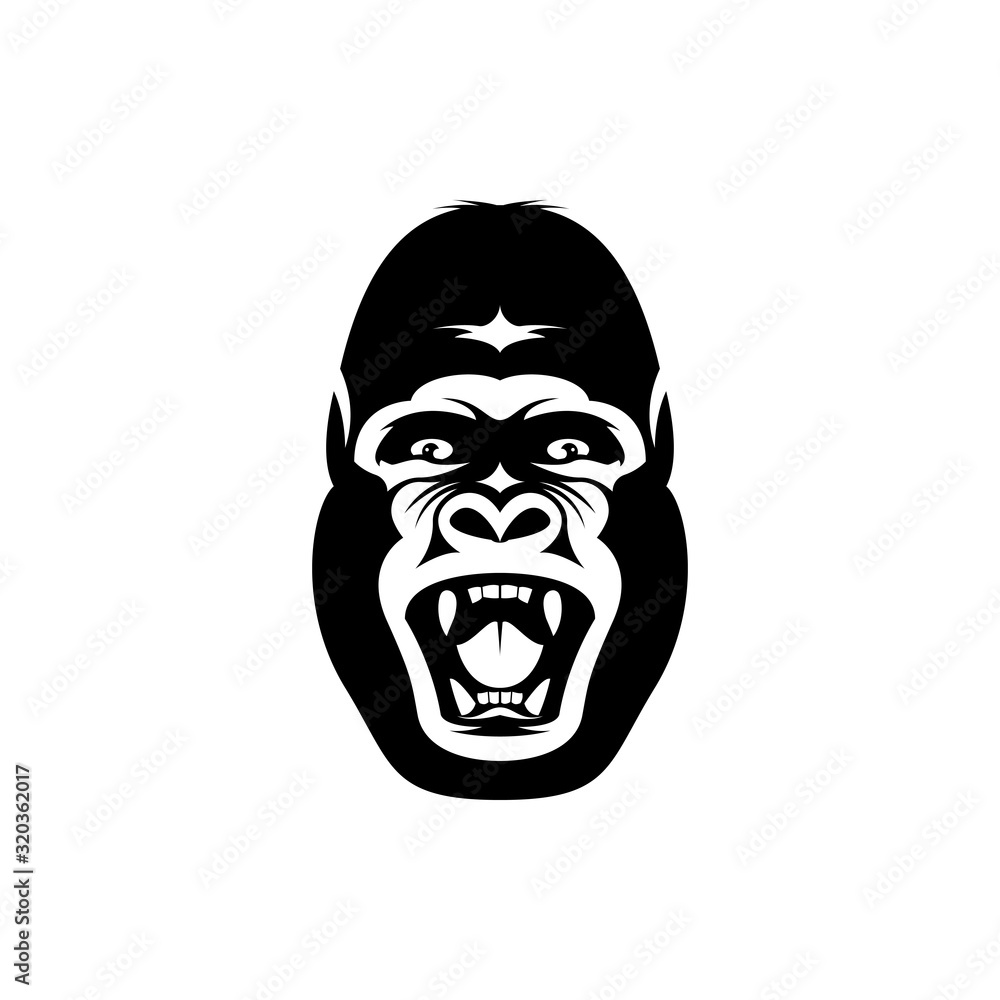 vector gorilla face vector gorilla face