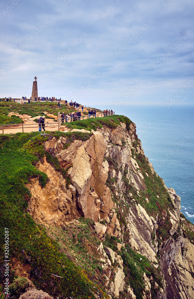 Cabo da Roca or Cape Roca is the westernmost cape of the Eurasian continent, is located in Portugal, on the Iberian Peninsula.
