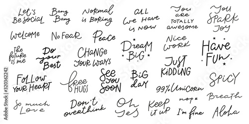 Quote lettering bundle set