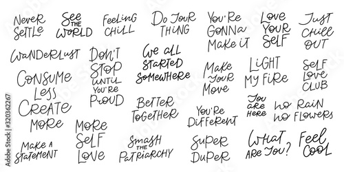 Quote lettering bundle set