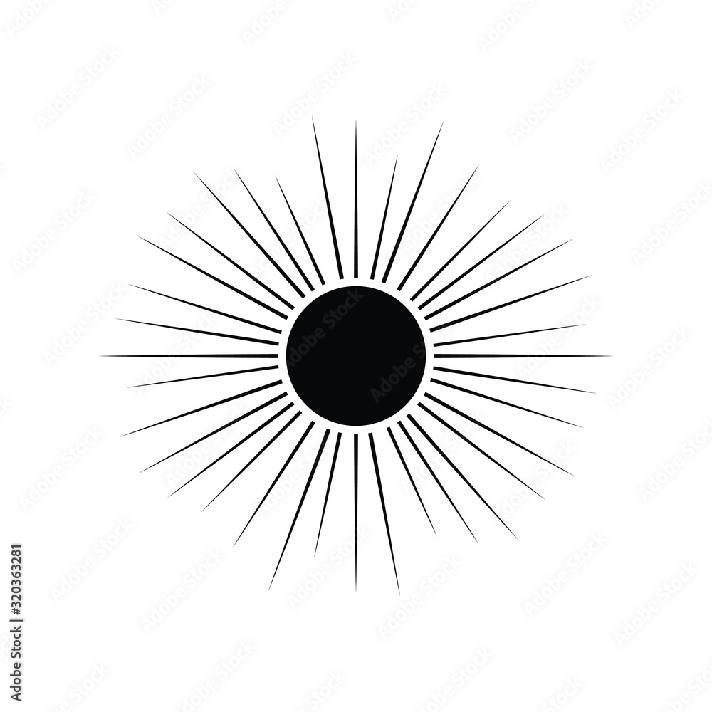 Geometrical shape sunburst vector illustration Geometrical shape sunburst vector illustration