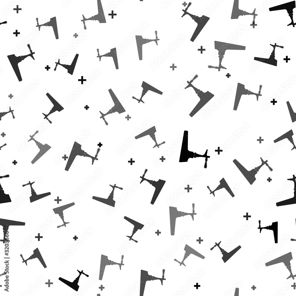 Black Beer tap icon isolated seamless pattern on white background. Vector Illustration Black Beer tap icon isolated seamless pattern on white background. Vector Illustration