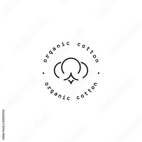 Organic cotton. Rubber stamp