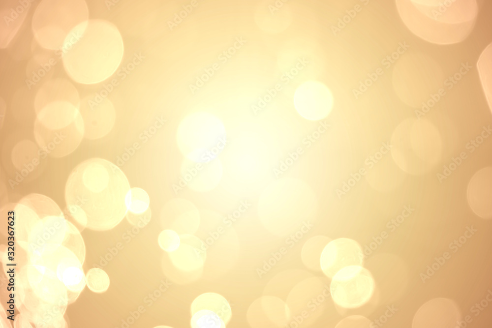 Abstract bokeh light on black background with flare. Christmas concept to present celebration wallpaper decor with beautiful glitter and sparkle bubbles in blur or defocus style for web design.