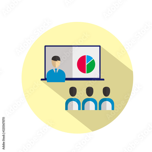 Free Download Business icon. Meeting or presentation flat icon. - GFXLoad
