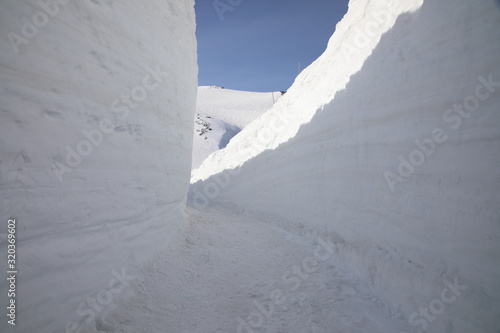 Snow Walls in Tateyama Kurobe Alpine Route  Toyama  Japan