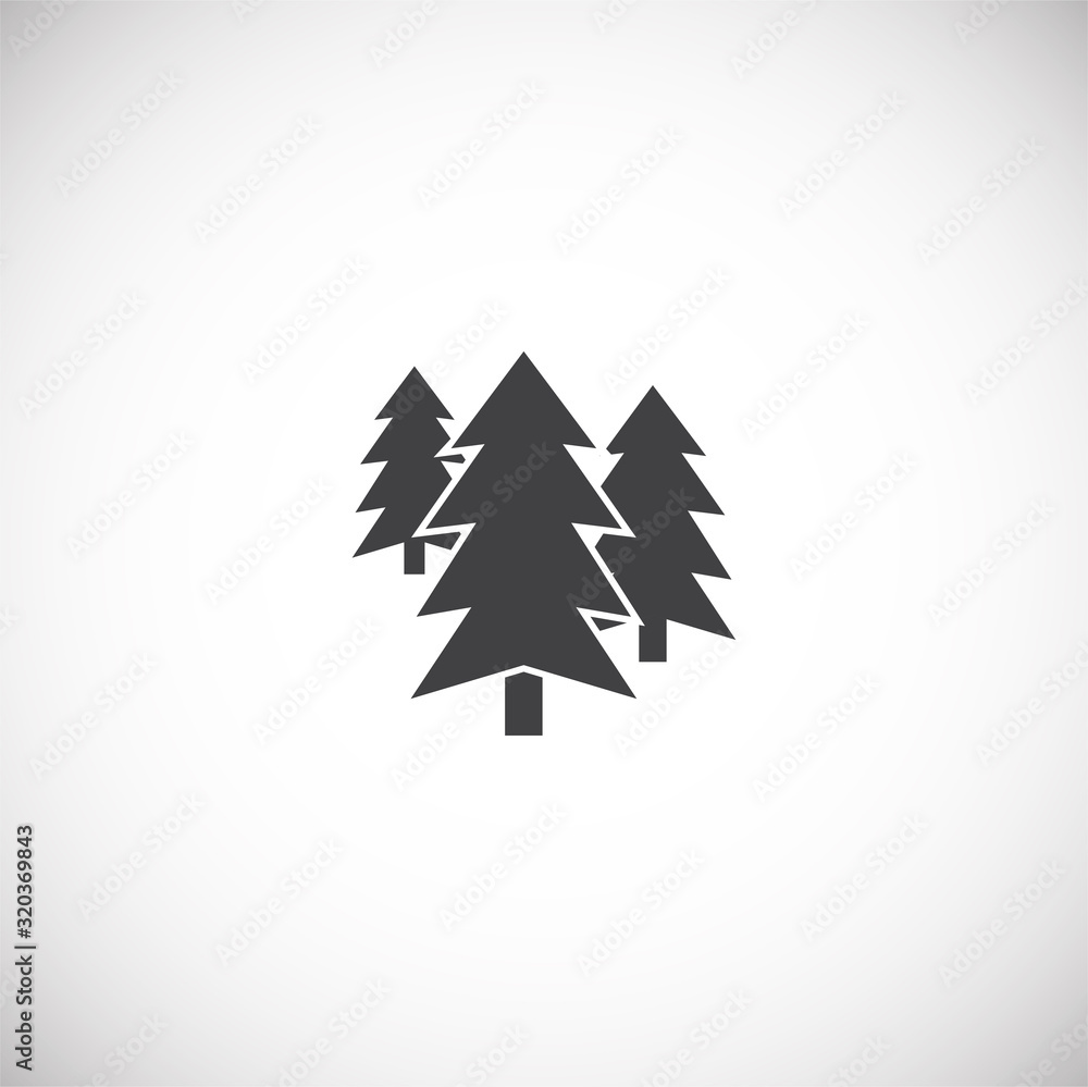 Fototapeta premium Christmas tree icon on background for graphic and web design. Creative illustration concept symbol for web or mobile app