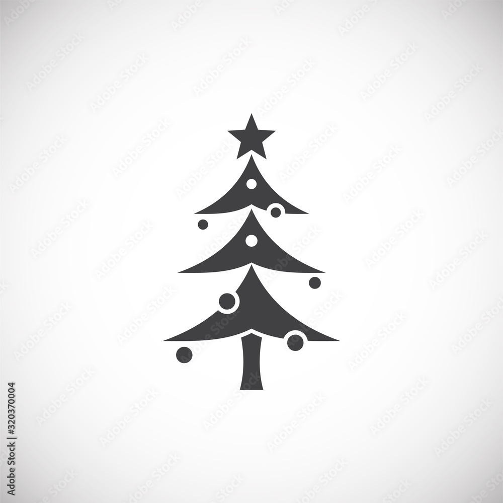 Christmas tree icon on background for graphic and web design. Creative illustration concept symbol for web or mobile app Christmas tree icon on background for graphic and web design. Creative illustration concept symbol for web or mobile app