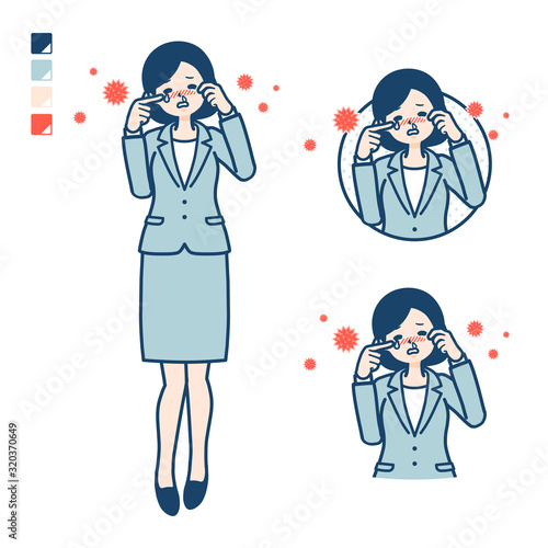 simple suit business woman_hay fever