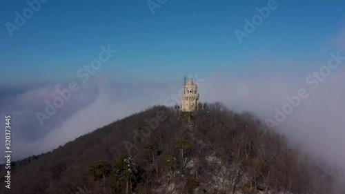 Drone footage from Budapest, Hungary. photo