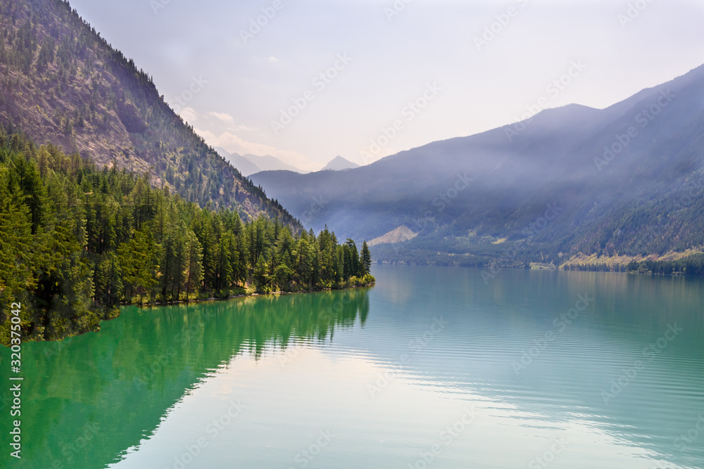 Majestic mountain lake in Canada. Seton Lake. Lillooet, Whistler, Vancouver area. Majestic mountain lake in Canada. Seton Lake. Lillooet, Whistler, Vancouver area.