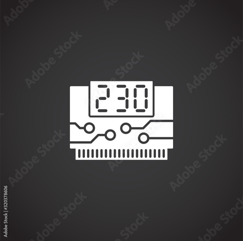 Curcuit related icon on background for graphic and web design. Creative illustration concept symbol for web or mobile app