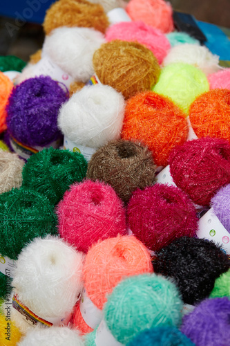 Colorful ball of yarn background  © mnimage