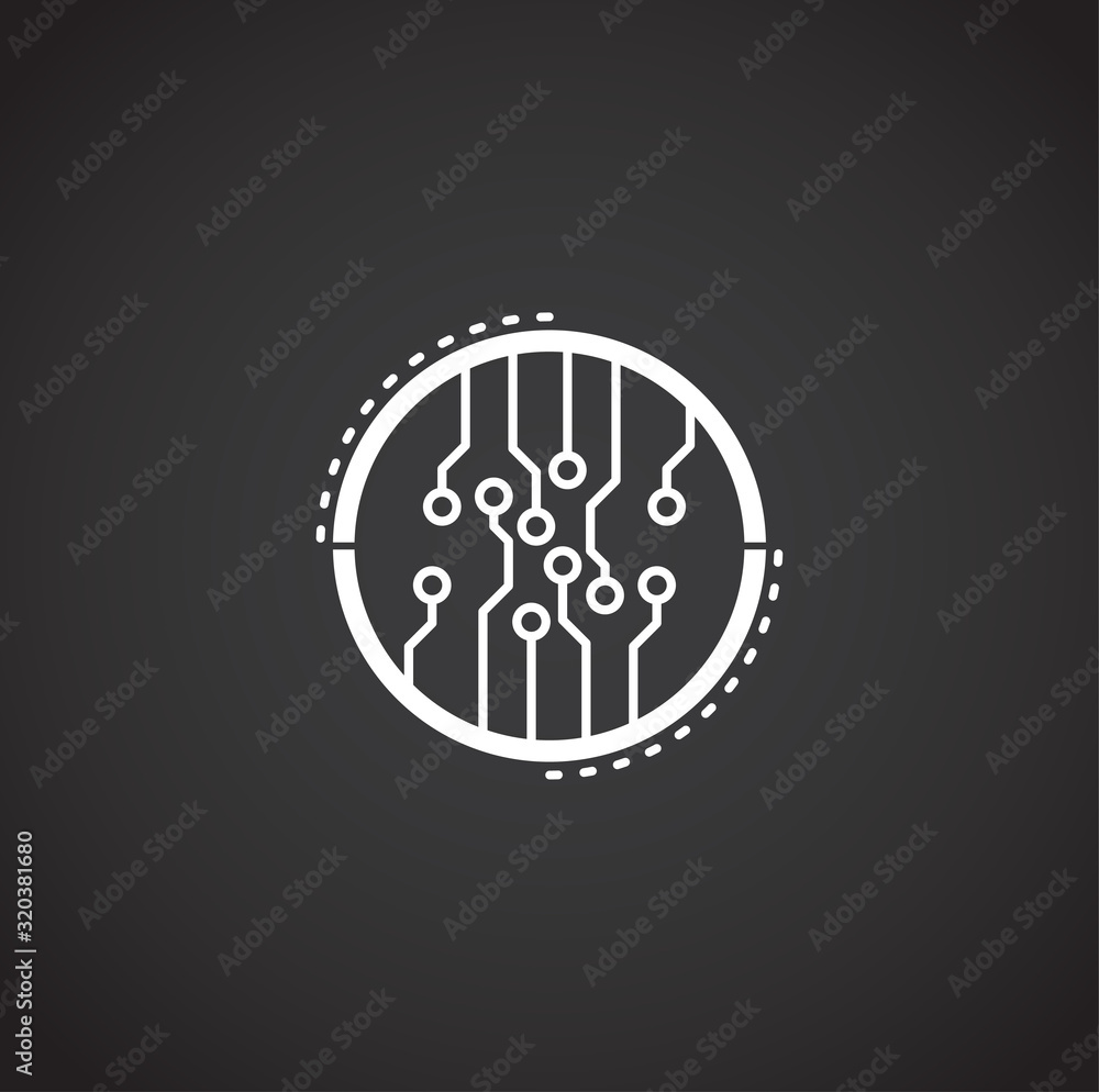 Fototapeta premium Curcuit related icon on background for graphic and web design. Creative illustration concept symbol for web or mobile app