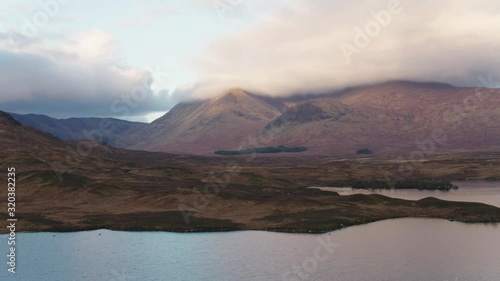 Scottish Highlands drone aerial landscape photo