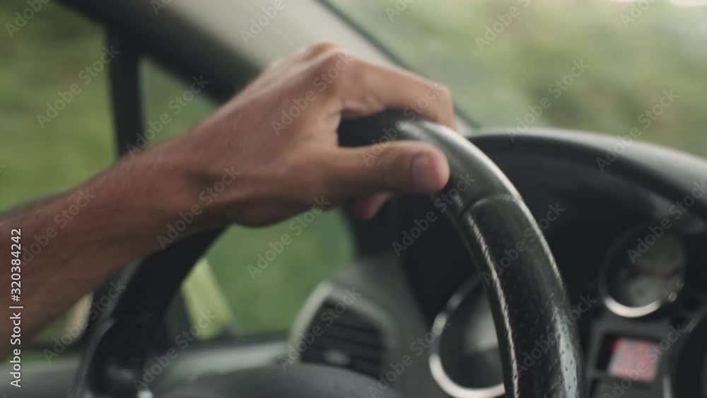 custom made wallpaper toronto digitalDriver's Hands On Steering Wheel Inside Of A Car.
