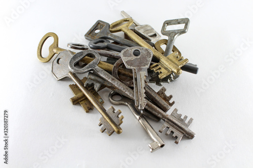 Different keys for metal door locks