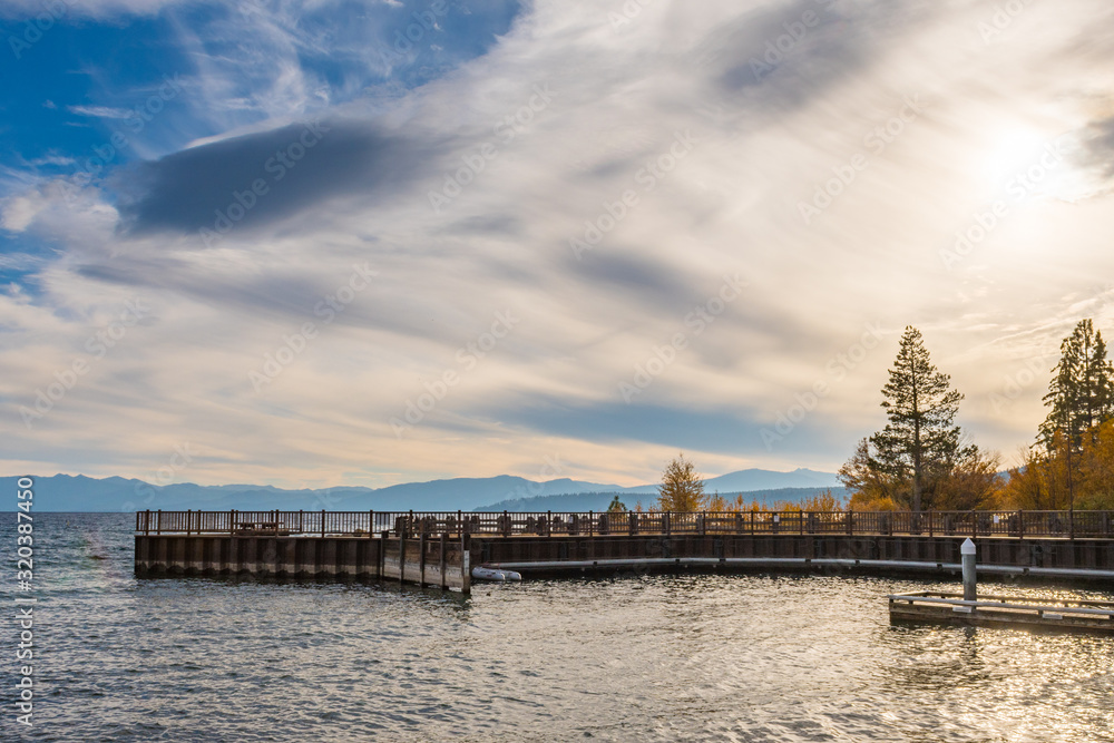 Sunset over the Tahoe Vista Recreation Area and Boat Launch