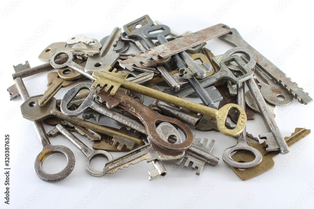Different keys for metal door locks Different keys for metal door locks