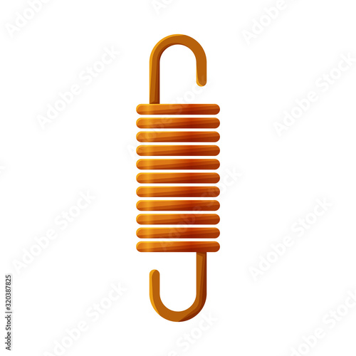 Isolated object of coil and spiral sign. Web element of coil and absorber stock vector illustration.