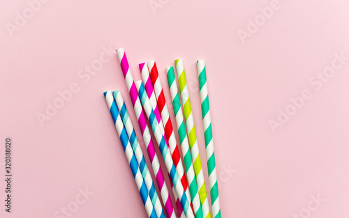 Colourful Paper straw with stipes