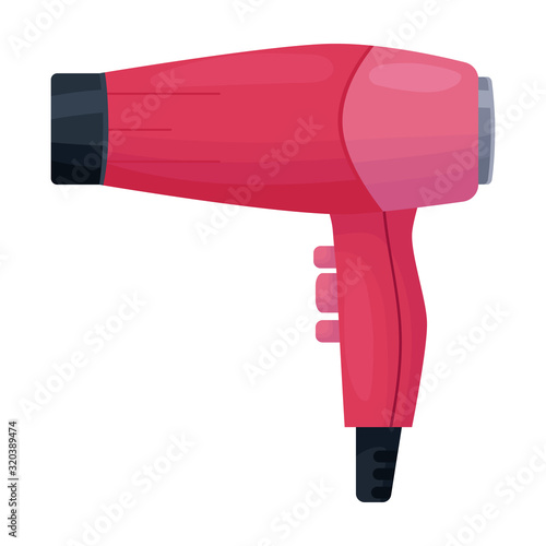 Hair dryer vector icon.Cartoon vector icon isolated on white background hair dryer .