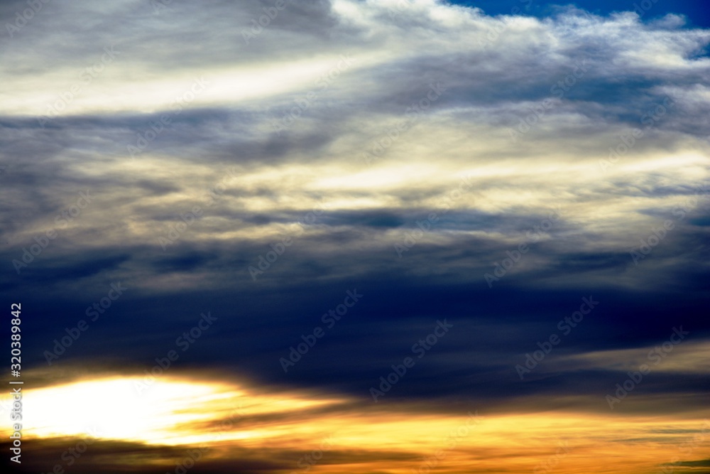 sky with clouds in a sunset