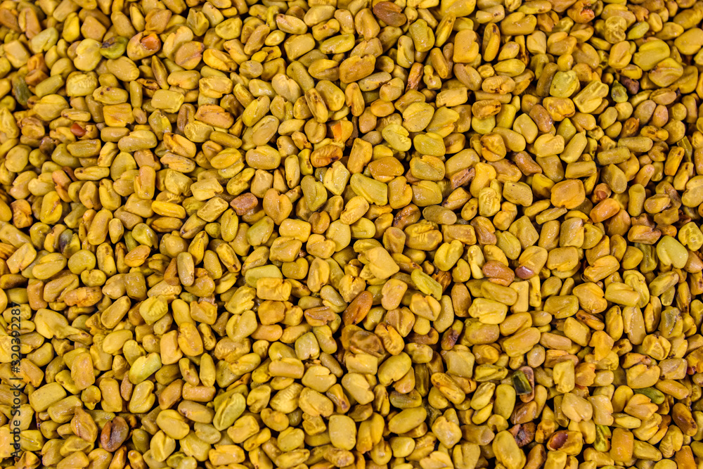 Background of the fenugreek seeds (methi dana, helba or shambala) Background of the fenugreek seeds (methi dana, helba or shambala)