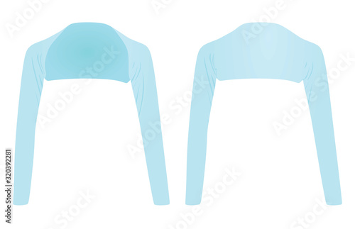 Woman blue bolero. vector illustration