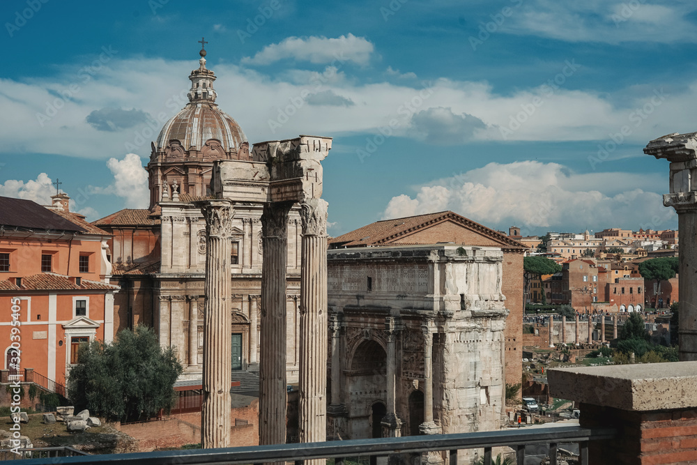 Obraz premium Rome, Italy. One of the most famous landmarks in the world - Roman Forum.