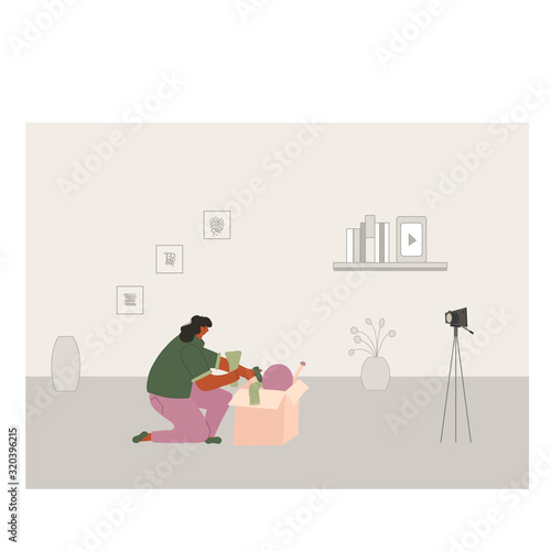 Flea market. Local sale. Vector color illustration