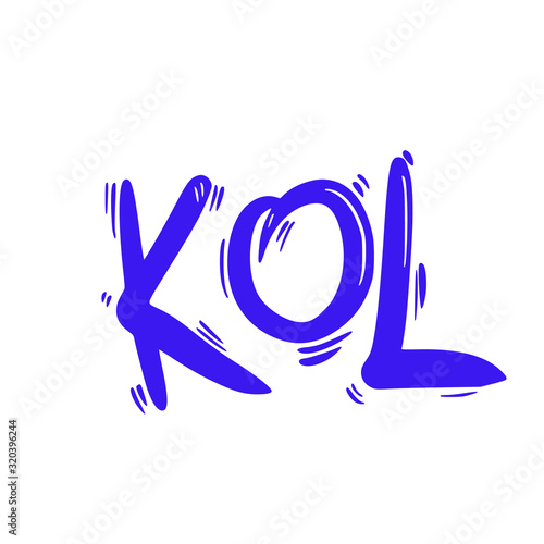 Kol text. Key opinion leader quote. Vector word.