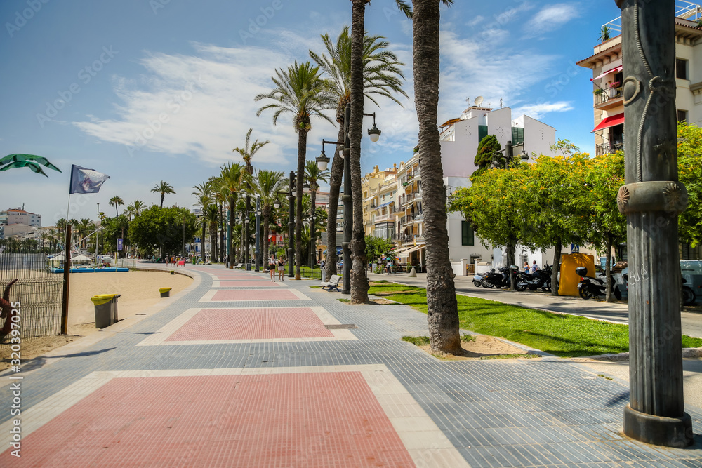 Streets and walkways of Sitges Spain