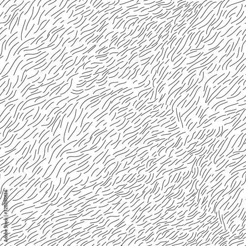 Abstract repeat pattern of short curved lines in random order, monochrome simple texture