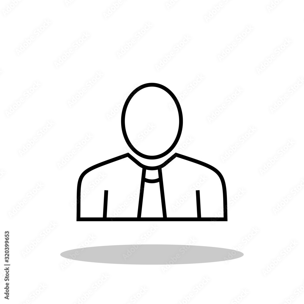 Businessman icon in flat style. Man in suit symbol for your web site design, logo, app, UI Vector EPS 10. Businessman icon in flat style. Man in suit symbol for your web site design, logo, app, UI Vector EPS 10.