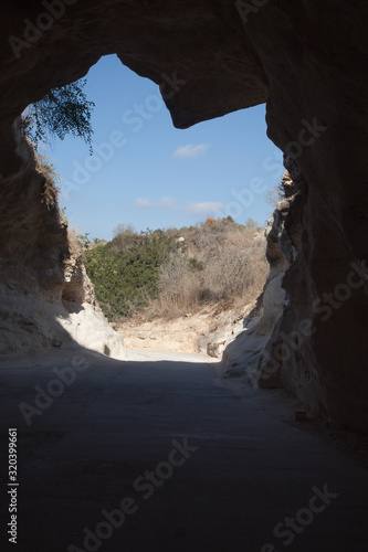 Israel bell cave made from mining