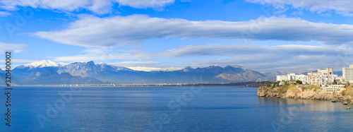 Antalya sea and mountain views, sea in Turkey