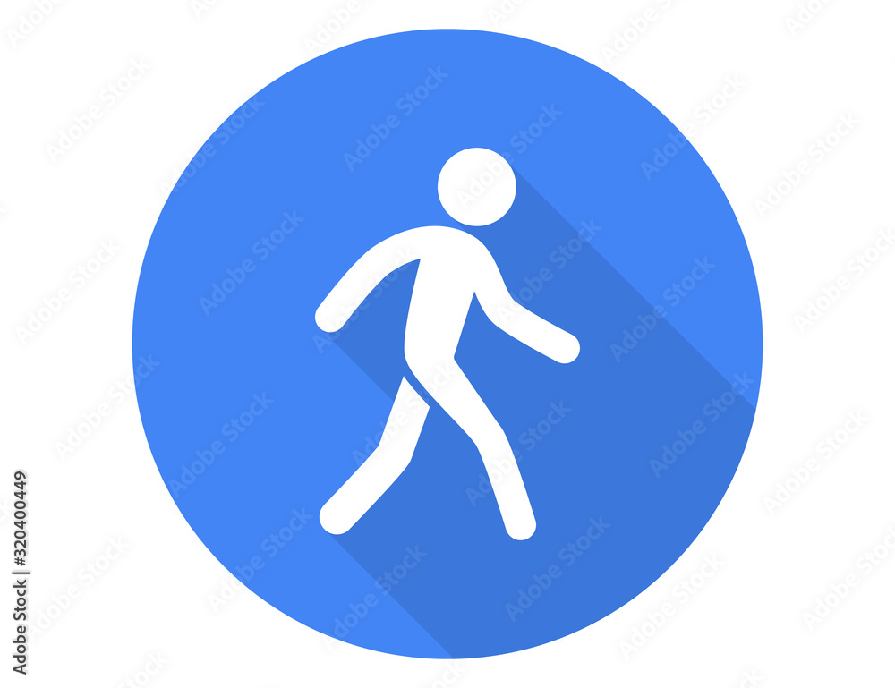 Walk icon, walking man vector web icon isolated on white background, EPS 10, top view Walk icon, walking man vector web icon isolated on white background, EPS 10, top view