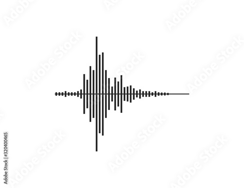 Sound wave rhythm. Vector sound waves. Audio Player. Audio equalizer technology, pulse musical. Vector illustration. EPS 10 top view
