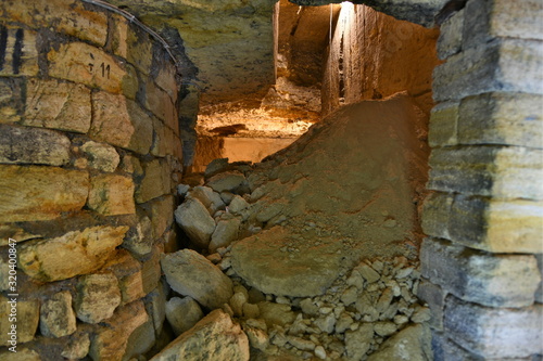 Fototapeta Naklejka Na Ścianę i Meble -  Katakombs Secrets of underground Odessa Ukraina