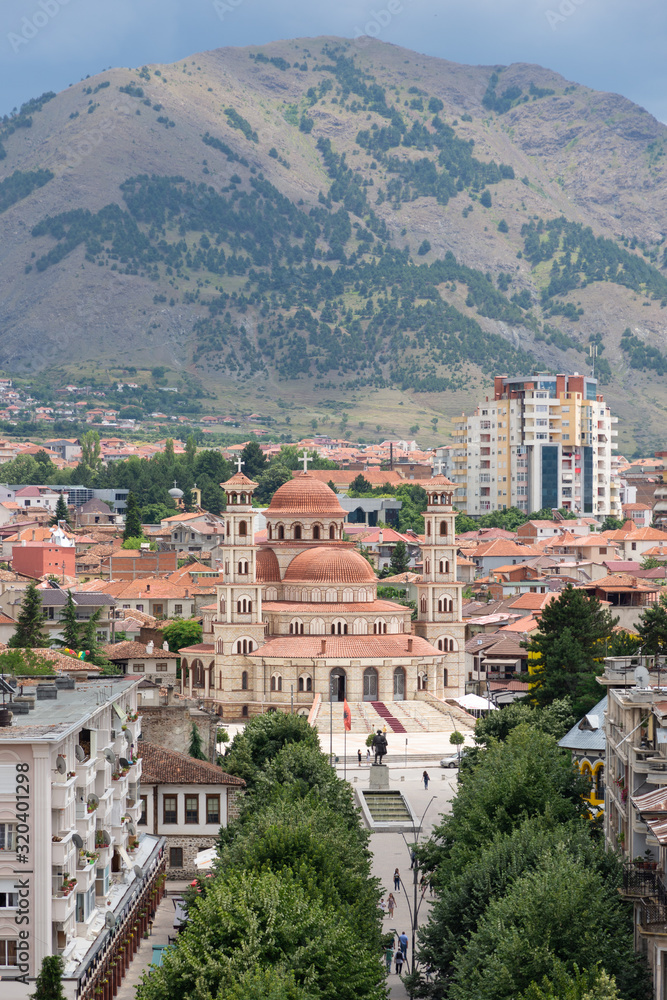 Ville de Korçë en Albanie
