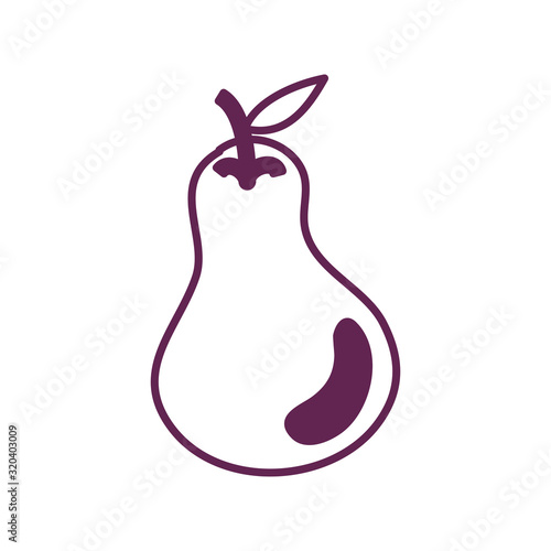 fresh pear fruit isolated icon