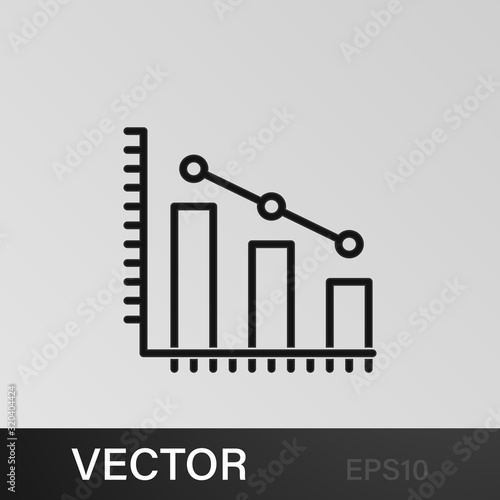 statistics  data icon. Element of science illustration. Thin line illustration for website design and development  app development. Premium outline icon