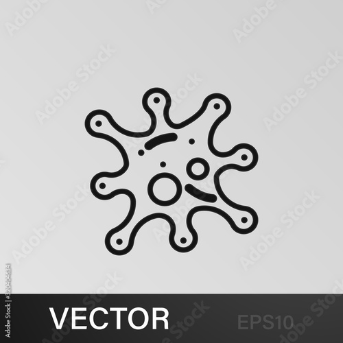 virus icon. Element of science illustration. Thin line illustration for website design and development, app development. Premium outline icon photo