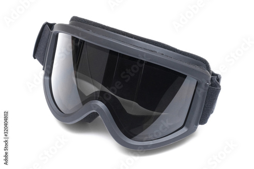 Mountain ski goggles isolated on the white background.