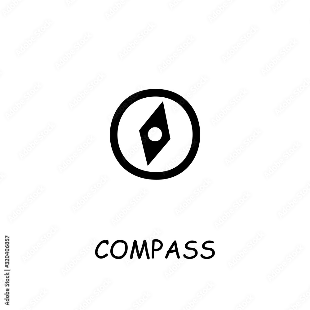 Compass flat vector icon