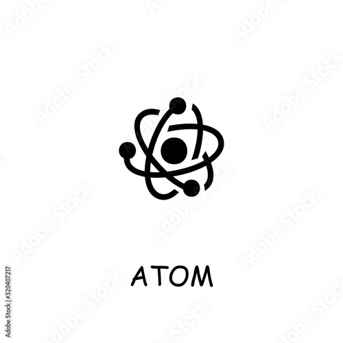 Atom flat vector icon