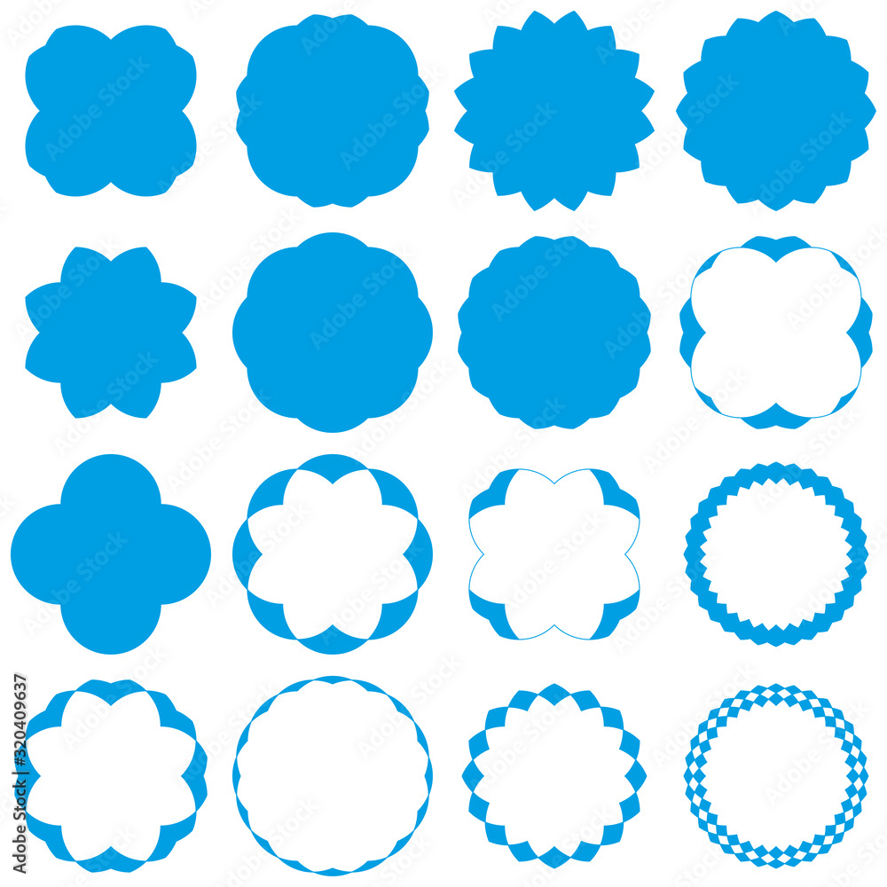 Badges - Serie 2 - complet - cyan Badges - Serie 2 - complet - cyan
